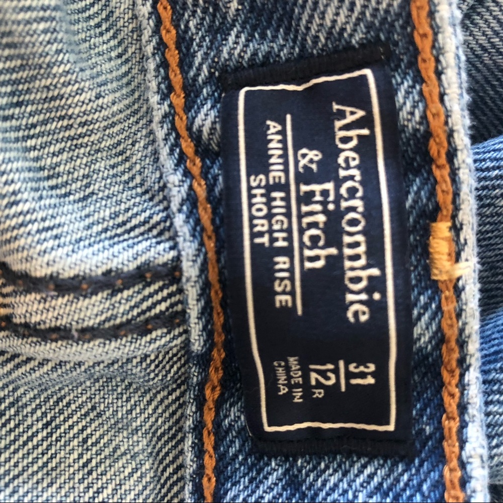 Abercrombie & Fitch High Rise denim Jean short 12 - Picture 8 of 8
